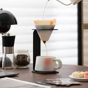 A57. Instagram-style red-toned handmade ceramic mug — creative espresso cup, pour-over coffee cup, wine cup