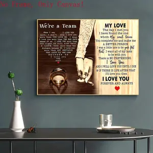 Romantic Wall Art for Couples, Unframed Love Quote Print. Anniversary Gift for Husband or Wife, Sentimental Relationship Poster for Bedroom Decor. Modern Love Themed Home Decoration.