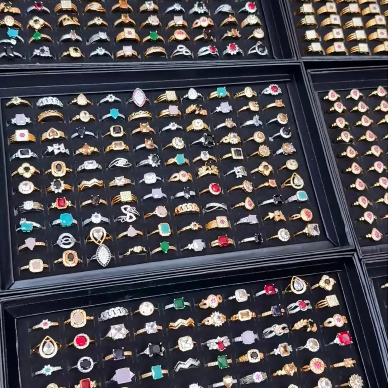 copper plated jewlry rings 100pcs
