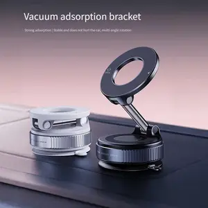 Universal Mobile Phone Holder Base with Vacuum Suction Cup, Phone Suction Pad, 360° Rotating Strong Magnetic Stand, Universal Car Mount, Universal Smartphone Holder for Car Dashboard, Bathroom Tiles & Glass Surfaces