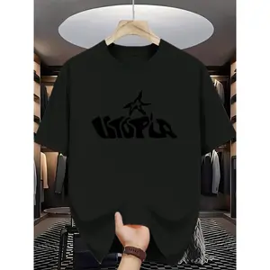 Utopia Series Fashion Minimalist Men's Round Neck Casual T-Shirt (3-13Y)