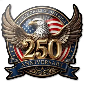 USA 250th Anniversary Car Window Decal Sticker - Patriot Eagle with Statue Vinyl Decal for Car Truck Laptop -1776-2026 Bumper Sticker 250 Years USA Independence Day Car Decal 2-PCS