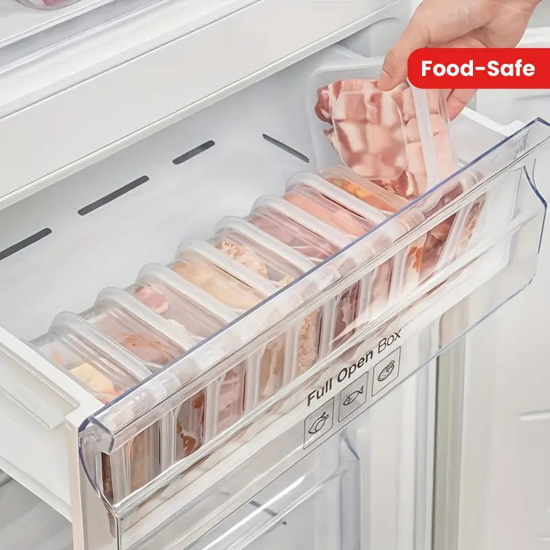 10 Pack Freezer Safe Food Storage Containers Reusable BPA Free Stackable Plastic Lunch Boxes with Lids for Meal Prep and Kitchen Organization