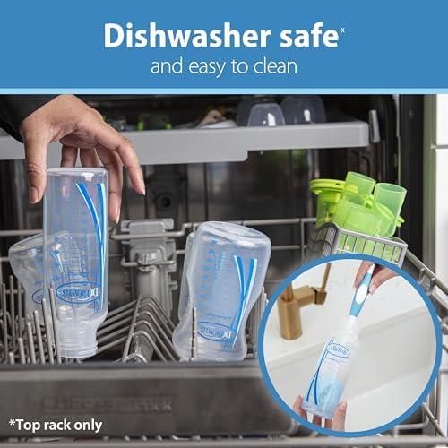 Natural Flow Anti-Colic Options+ Narrow Baby Bottle, 4 oz/120 mL, with Level 1 Slow Flow Nipple, 0m+, 4 Pack