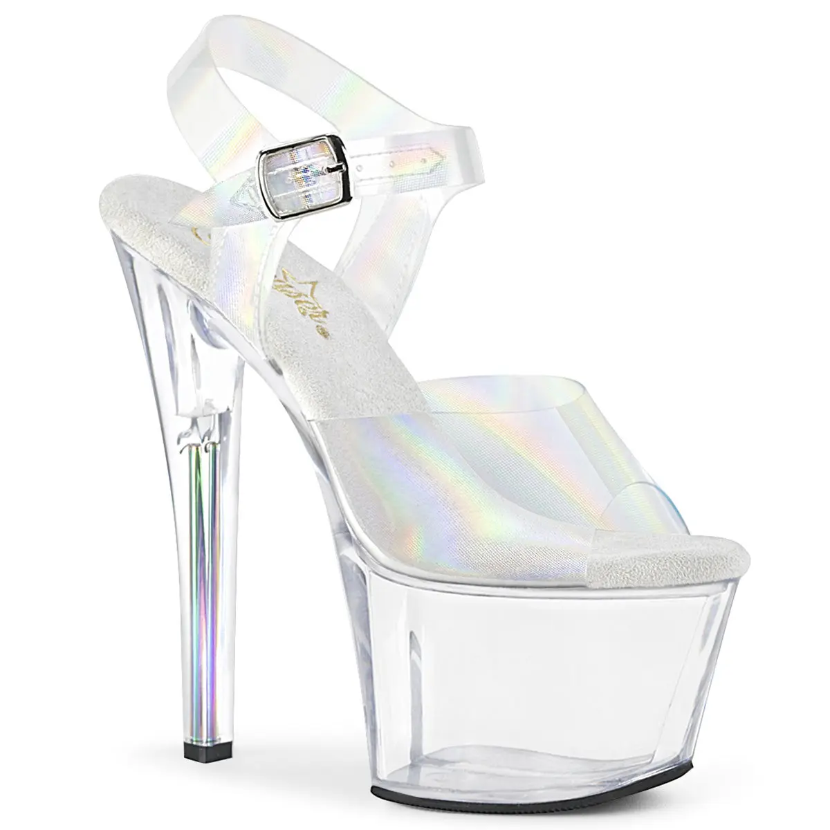 7 Inch Heel SKY-308N-RBH Clear Hologram TPU