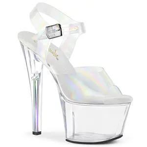 7 Inch Heel SKY-308N-RBH Clear Hologram TPU