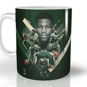 Giannis Antetokounmpo White Ceramic Mug, Sport Mugs Cup Hot Cold Tea Coffee Christmas Gift Drinkware
