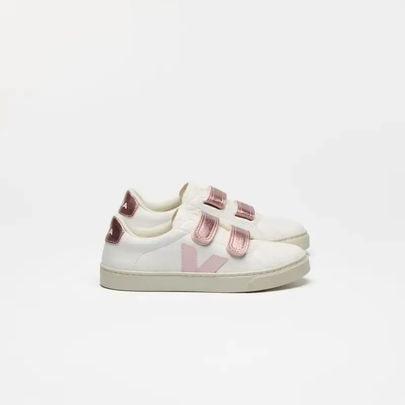 Veja Pink Metallic Nectar Velcro Sneaker