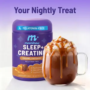 MoonBrew Sleep + Creatine (5g Creatine Monohydrate) Caramel Chocolate - Magnesium Aid