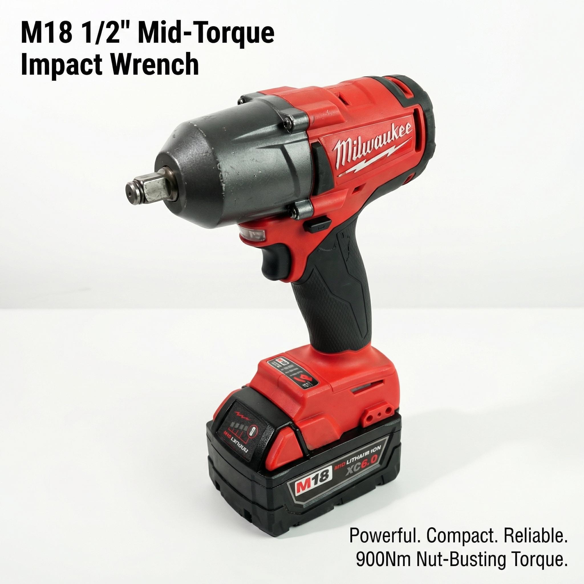 Milwaukee M18 FMTIWF12 Brushless Impact Wrench With Battery Charger Mechanical Service Electric Wrench Makita Tools