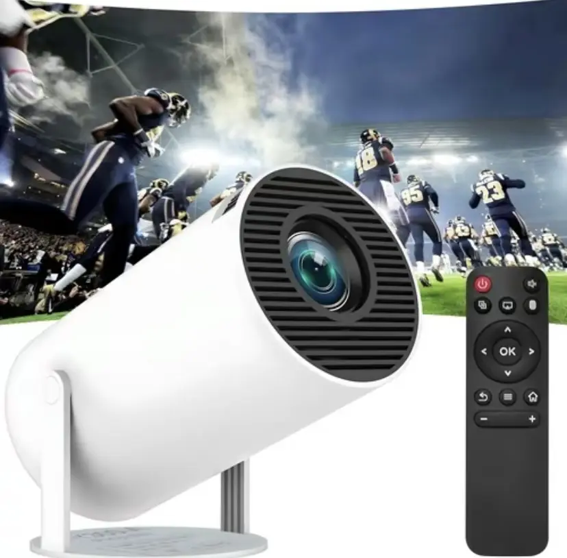 Mini P voplls ortable 4K/260ANSI Smart Projector: WiFi6, BT5.0, Screen Adjustment, 180°Rotation, Android 11, White (Upgraded)  projector Audio Cable