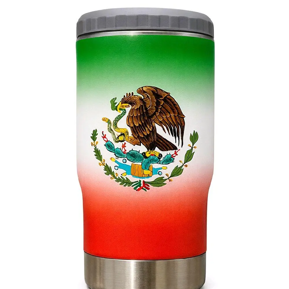 Mexico Flag Stainless Steel Insulated Cup Portable Drinkware Flask Stainless Steel Thermal Vacuum Insulated Drinkware
