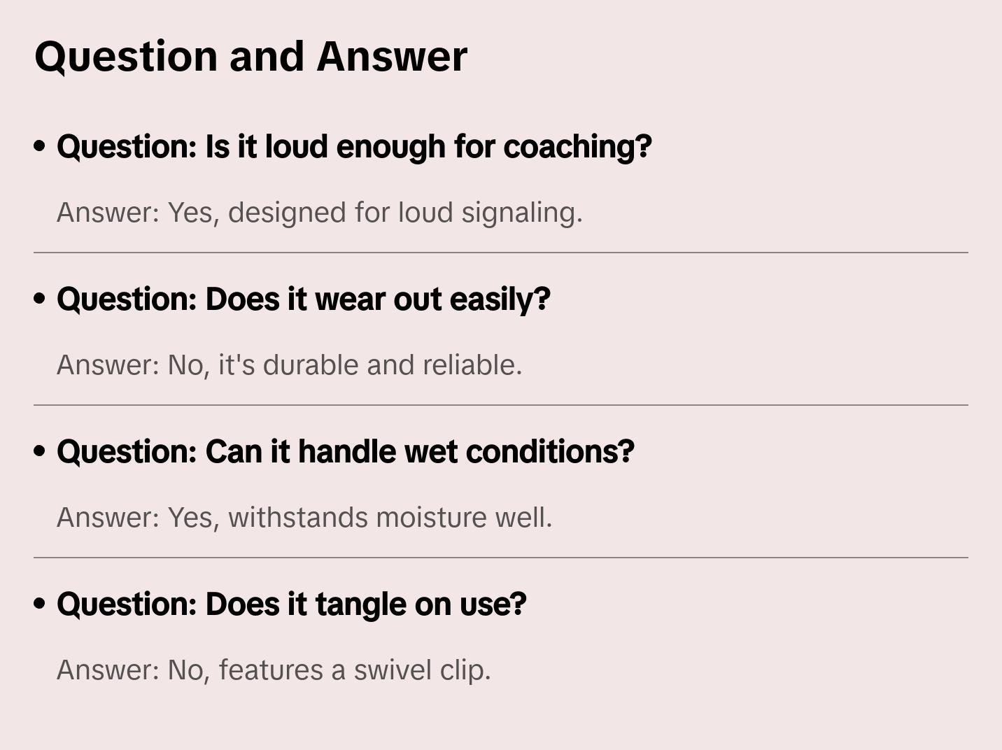 Ever Ready First Aid Safety Coach 3 Chamber Pealess Whistle with Matching Lanyard - Red