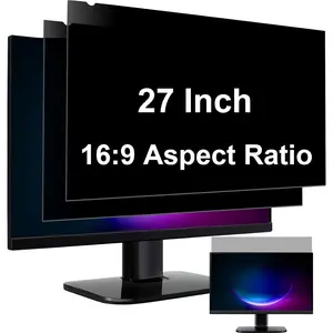 ?2-PACK Computer  Screen Filter 27 Inch for 16:9 Aspect Ratio Widescreen , Anti-Spy & Anti-Glare Blue Light Blocking Protector - WxH: 23 9/16" x 13 1/4" (598mm x 337mm)