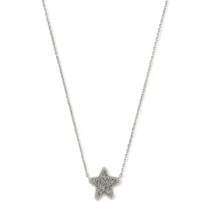 Kendra Scott Jae Star Necklace in Platinum Drusy and Rhodium Plated