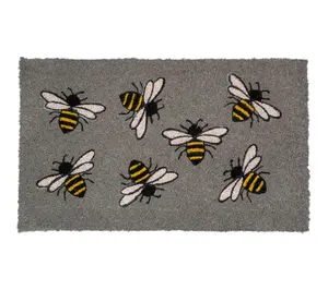 Northlight Natural Coir Outdoor Bumble Bee Doormat 18" x 30"