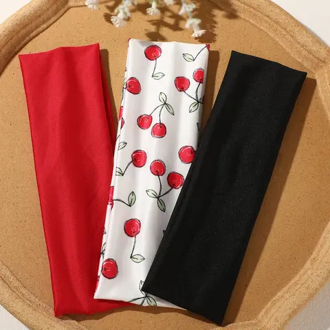 Women's Running Headbands Set, Sports Headbands, Yoga Fitness Hair Bands, Outdoor Towel, Face Washing Band, Casual Random Print, All Seasons, Sweat Absorbing Headband, Sweat Wicking Headband, Workout Headband