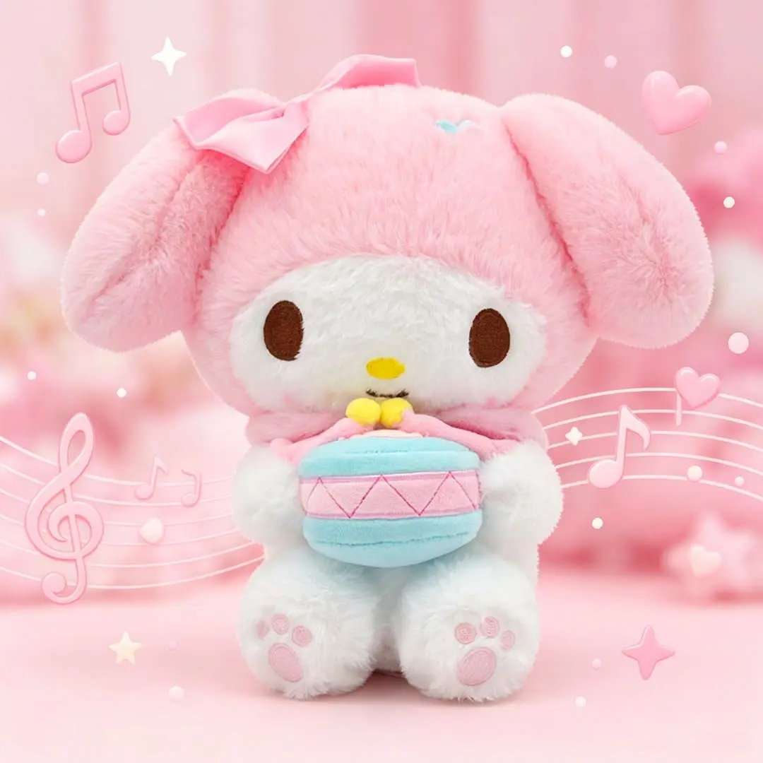MINISO Sanrio Concert Series Plush Doll. Exquisite Concert Themed My Melody Design, Thick Soft Fluffy Plush Fabric, Adorable Musical Element Details, Perfect For Bedroom Desktop Decoration. Ideal Sweet Birthday & Holiday Gift For Girls