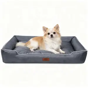 1pc 600D Oxford Cloth Pet Bed, Waterproof & Dirt-Resistant, Stress Relief Neck Support, Durable Chew Resistant Fabric, Shaped Beds