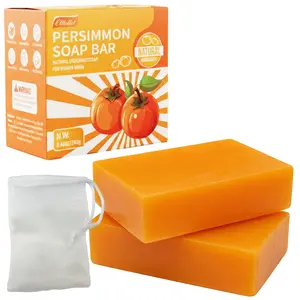 CLTTCLLCT 2 PCS Persimmon Soap Bar for Body Odor Control, Natural Deodorant Body Bar Soap for Old People Smell, Remove Strong Smell, Organic Eliminating Odor Wash Soap for Women & Men