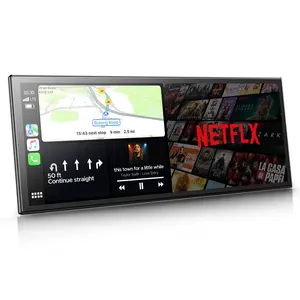 LAMTTO 10.25" Big Touch Screen Wirelesss CarPlay Screen Supports Youtube/Netflix/TikTok Apps with 720P Parking Backup Camera, for iPhone 8-15+ / Android 11+, Suitable for Vehicle Upgrades, Navigation, and In-Car Entertainmen
