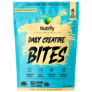 Nutrify Daily Creatine Bites – 60 Count Monohydrate & HCL