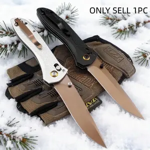 BM710 folding knife, aluminum handle, CNC-machined blade, small kitchen knife, ergonomic grip, multifunctional EDC pocket knife, suitable for camping, hiking, mountaineering, fishing, and other activities, men’s gift