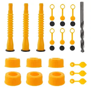 Upgrade Gas Can Nozzle Replacement Kit, 3 Sets Gas Can Spout Replacement, Suitable for Most 1/2/5/10 Gal Can, Car Maintenance Utensils Tools gift