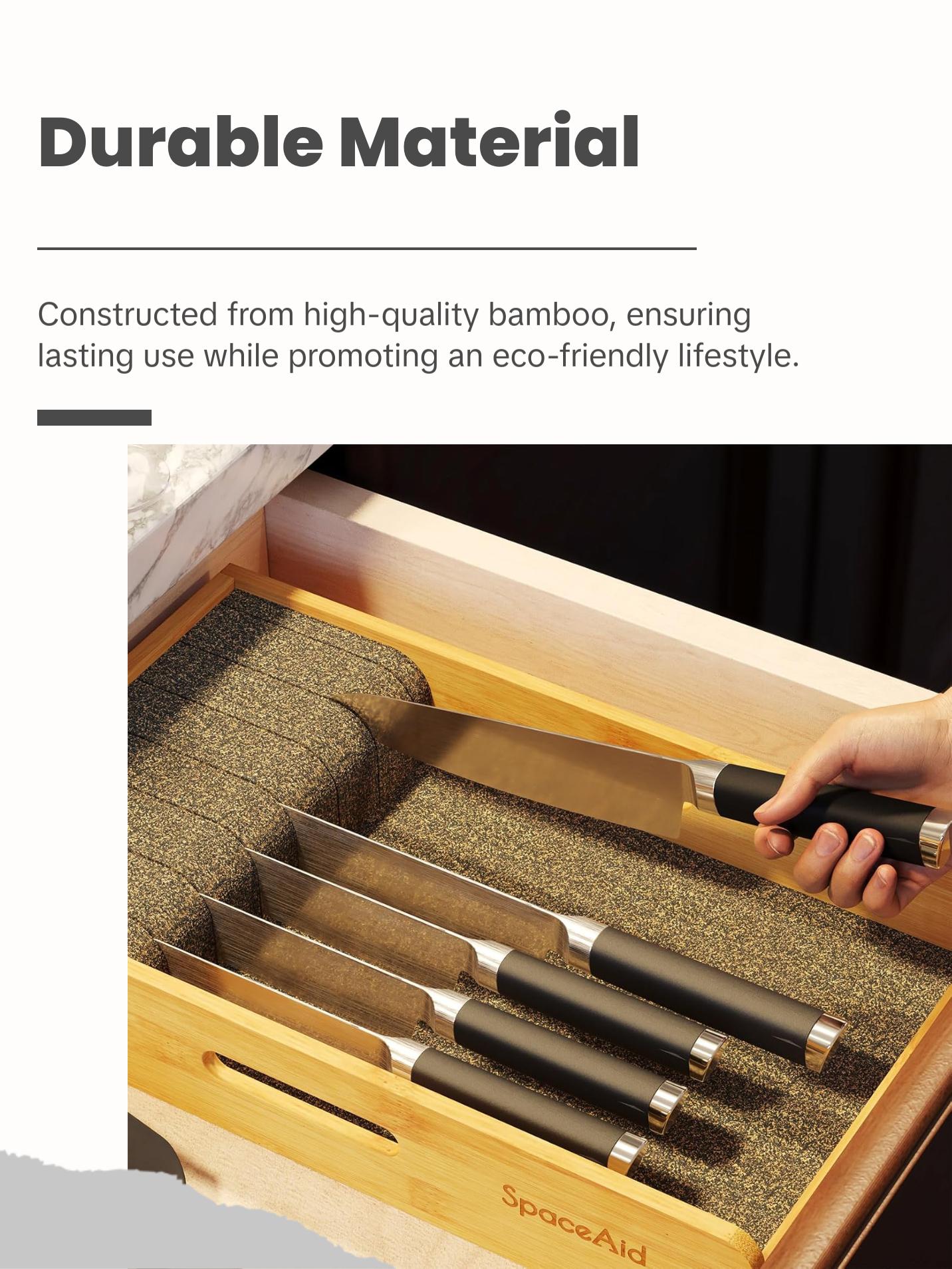 Medium Drawer Knife Block, 9"W