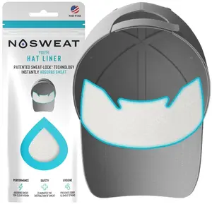 NoSweat Youth Hat Liner - 25 -Pack - Patented Sweatlock Technology