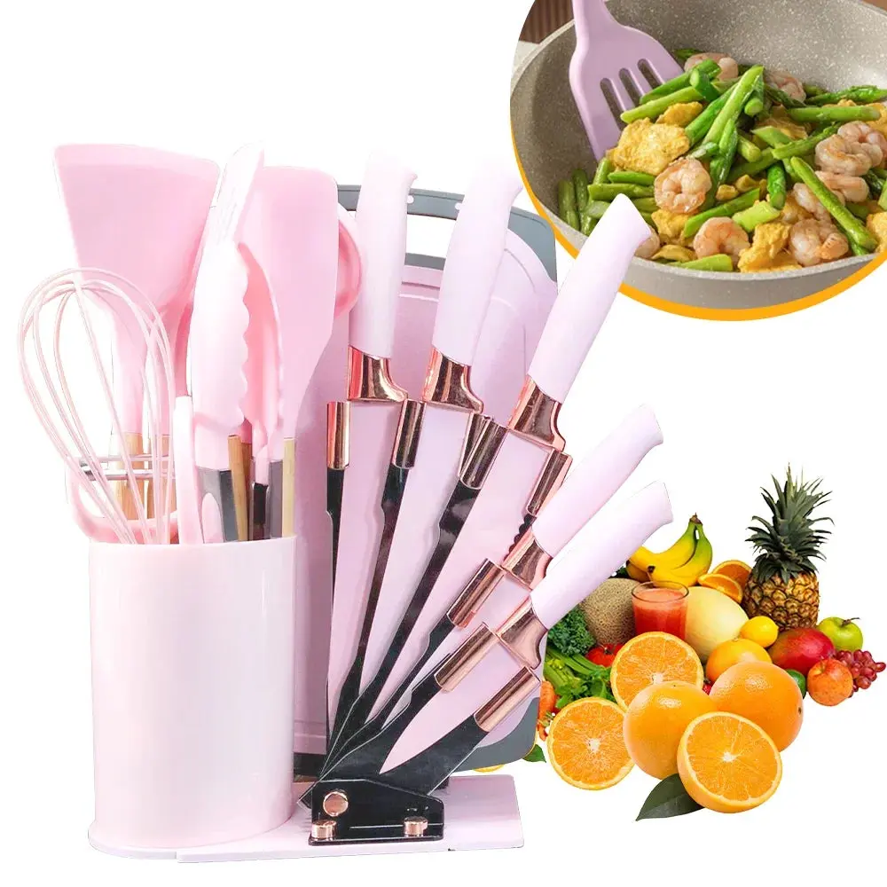 20 pcs Silicone Kitchen Knives & Cooking Utensils Set