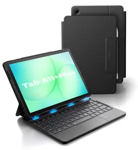 Dexnor for Samsung Galaxy Tab A11+ Plus Case with Keyboard, Ultra-Light Magnetic Folio Keyboard Cover with Multi-Touch Trackpad Backlit Stylus Holder for 11" Galaxy Tab A11+ Plus (2025)