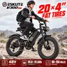 ESKUTE V300 Electric Bike for Adults, 749W Motor, 48V 41.6Ah Dual Batteries, Full Suspension, 20" x 4" Fat Tires, NFC Start, Christmas Gift