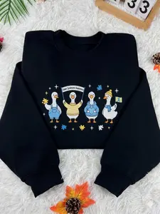 Embroidered Down Syndrome Awareness Goose Sweatshirt, Extra Chromosome Tee, Down Syndrome Awareness Crewneck, Support Shirt