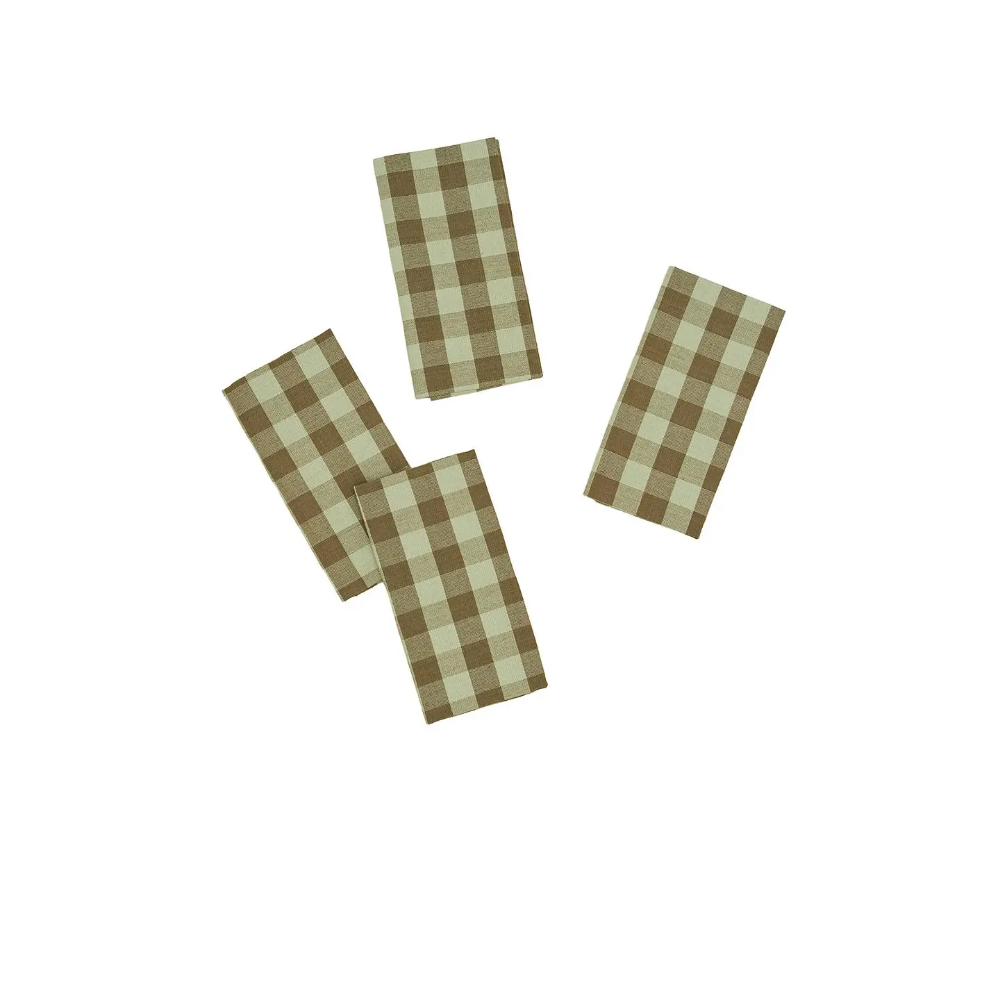 HAWKINS NEW YORK Essential Gingham Dinner Napkins Set Of 4 in Sage & Olive