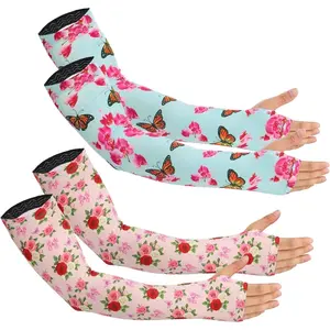 Anti-slip Arm Sleeves - Gardening Cooling & UV Sun Protection Cover with Thumb Hole, Outdoor Plant Lover Women Gift