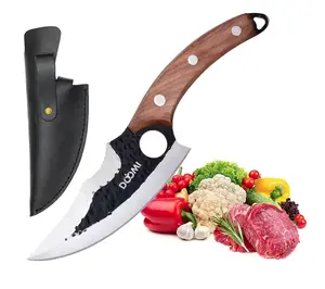 Japanese butcher knife, Upgraded Viking Knives with Sheath Hand Forged Butcher for Meat Cutting Boning Slicing, High Carbon Steel, Chef Knife, Christmas Gift