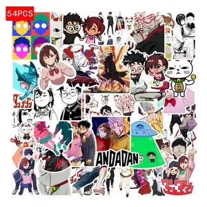Anime Character PVC Waterproof Stickers Set, 2 Groups/54 Pieces, Decorative Decals for Water Bottles, Laptops, Suitcases, Refrigerators