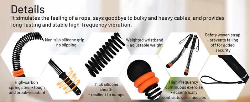 FINDAMAZE Cordless Battle Ropes for Home Gym - Cordless Training Rope Fitness Equipment for Men & Women, Weighted Workout Ropes for HIIT, No-Jump Full-Body Exercise, Ideal for Fitness Enthusiasts Workout Equipment Training Equipment & Festival Gift FINDAMAZE Cordless Battle Ropes for Home Gym - Cordless Training Rope Fitness Equipment for Men & Women, Weighted Workout Ropes for HIIT, No-Jump Full-Body Exercise, Ideal for Fitness Enthusiasts Workout Equipment Training Equipment & Festival Gift