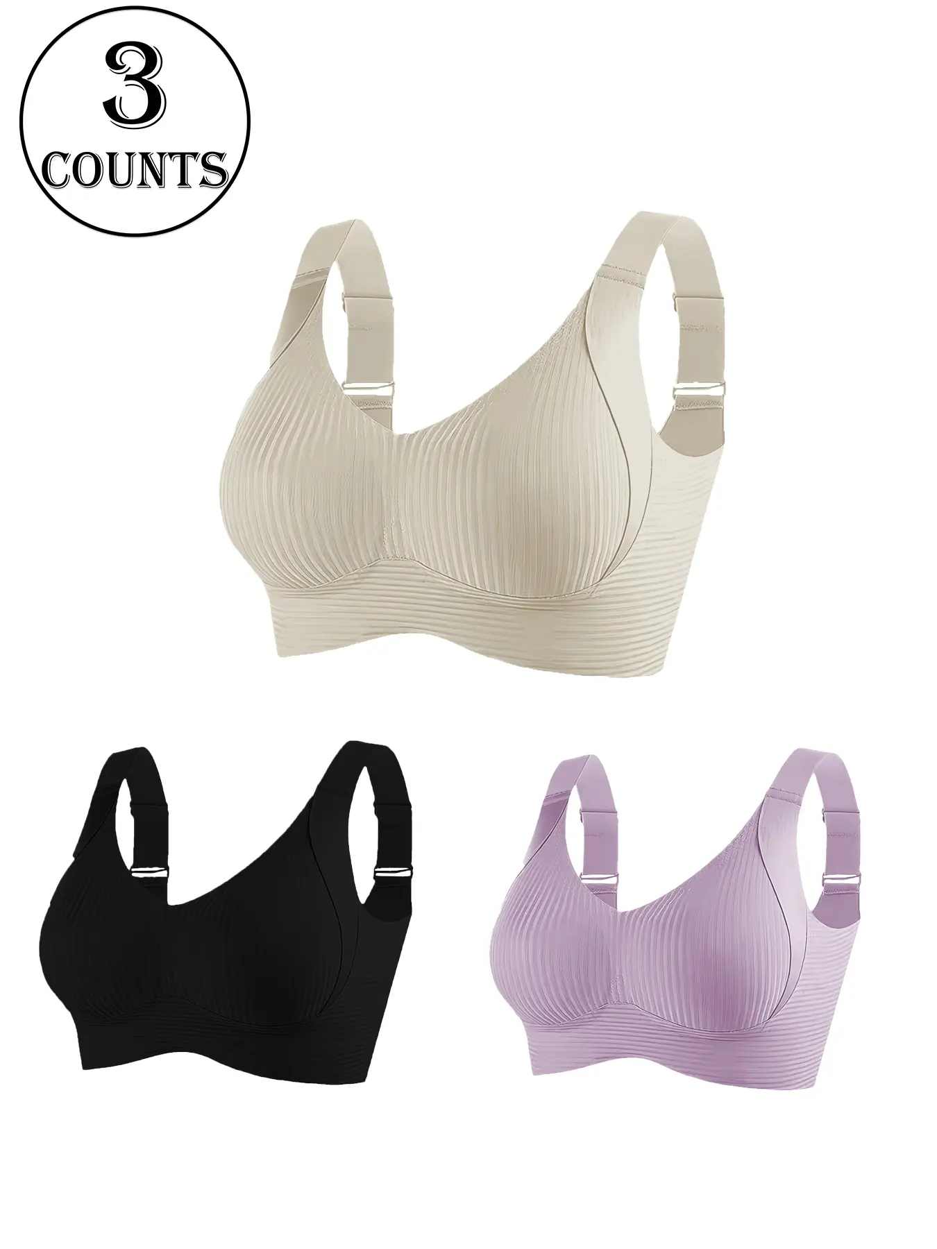 White + Black + Purple