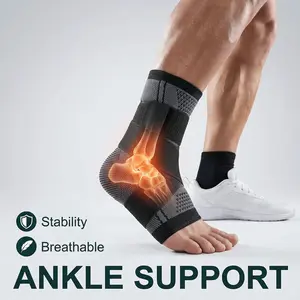 2pcs Ankle Brace for Women&Men Adjustable Compression Sleeve, Breathable&Elastic, Stabilizing Wrap for Sports, Running,GymComfortable Fit,Sleek Design, Durable Construction, Pull on Closure,Hand Wash Only meniscus t ear plantar fasciitis equipment Support