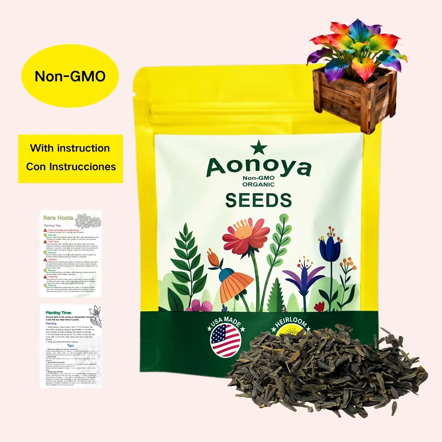 Hosta Seeds – Perennial Shade Plant for Garden and Yard