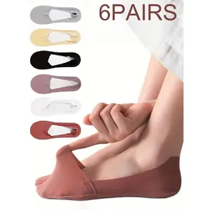 Menswear Women's Low-Cut Invisible Gingham Socks - Soft, Stretchable, Non-Slip, Breathable Knit, All-Season, Machine-Washable Multipack for Daily Wear, Set1