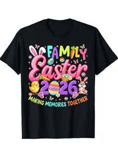 Matching Outfits for The Family for Easter 2026, Including T-Shirts for Both Men And Women. These Casual Short-Sleeve Tees with Crew Necks Are Ideal for Everyday Use And Make Great Gifts for Holidays, Birthdays