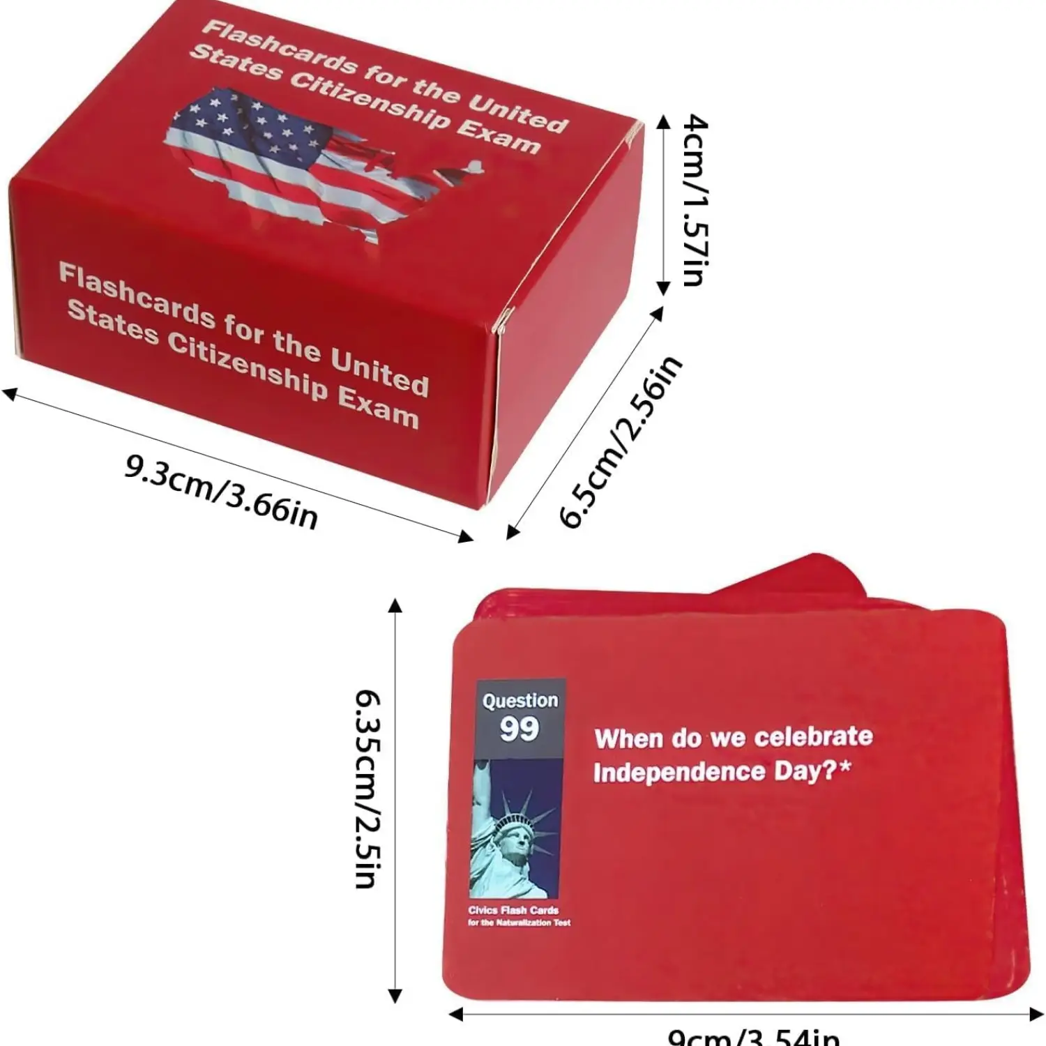 2025 Citizenship Test Cards - 100 USCIS Questions - Portable Naturalization Study Guide-U.S. Civics Test Bilingual Flash Cards