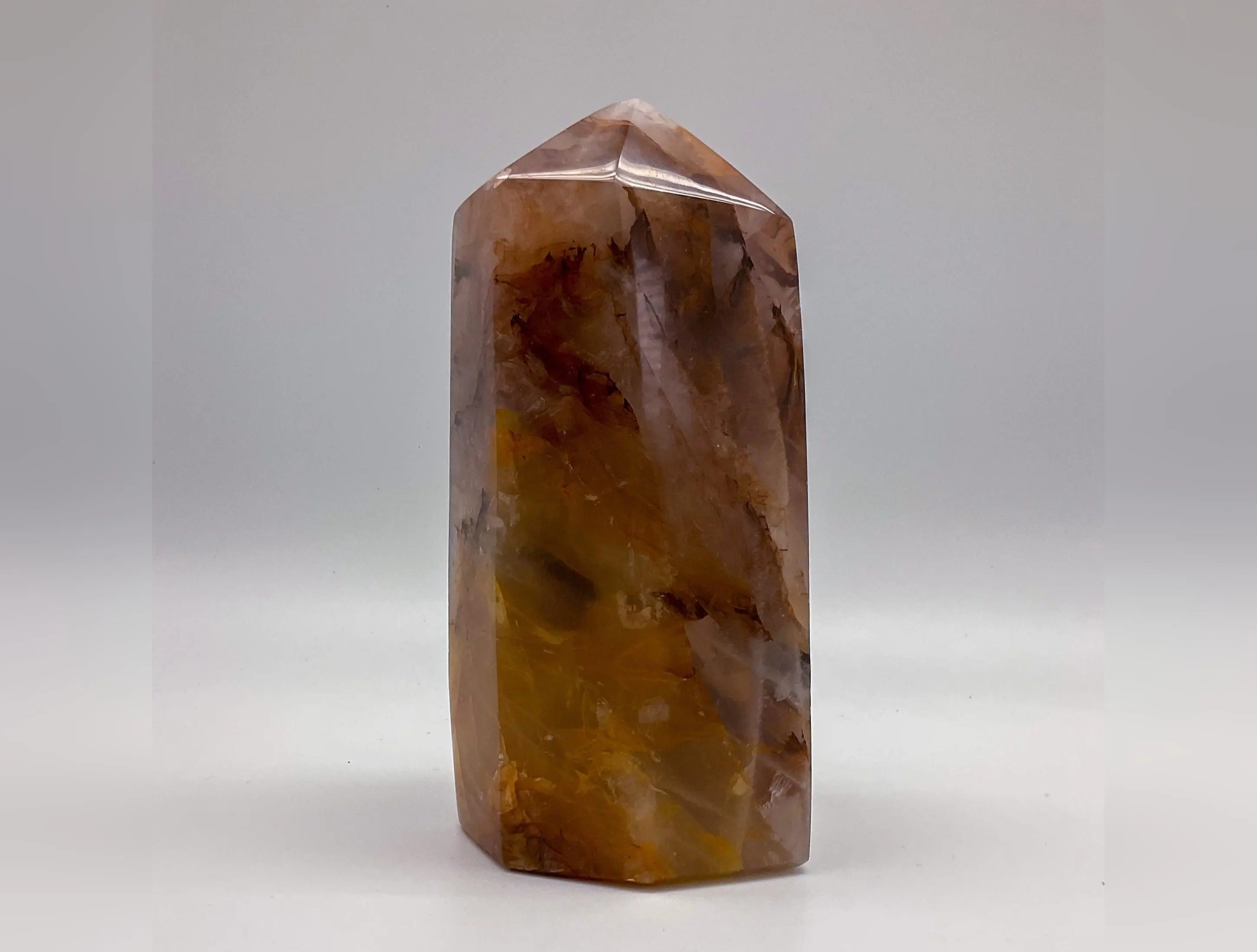 Golden Healer Quartz Crystal Tower Point