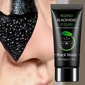 [Buy one, get one free]Rozino Bamboo Charcoal Blackhead Peel-Off Mask with Glycerin & Witch Hazel Extract for Deep Cleansing Pore Shrinking Gentle Moisturizing 60g/2.116oz