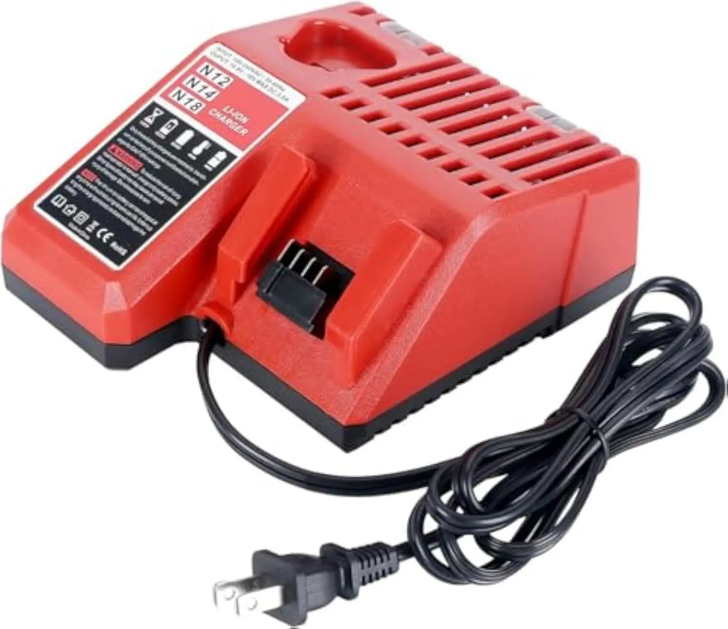 Milwaukee M12 and M18 Battery Charger: Compatible with 12V and 18V