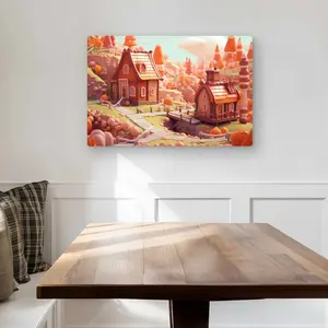 MWW C1MP2030N4M6AH 20 x 30 in. Toy Town - Orange Metal Print Wall Art for Home Decor - Stylish Art