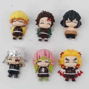 6pcs/set Demon Slayer Mitsuri Kanroji eat Full Cute Figure Model Toys 6.5cm